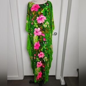 Vintage 60s Pleated Butterfly Kaftan